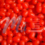 Non-luminous oval red beads with hole 6x8-2mm anti-break